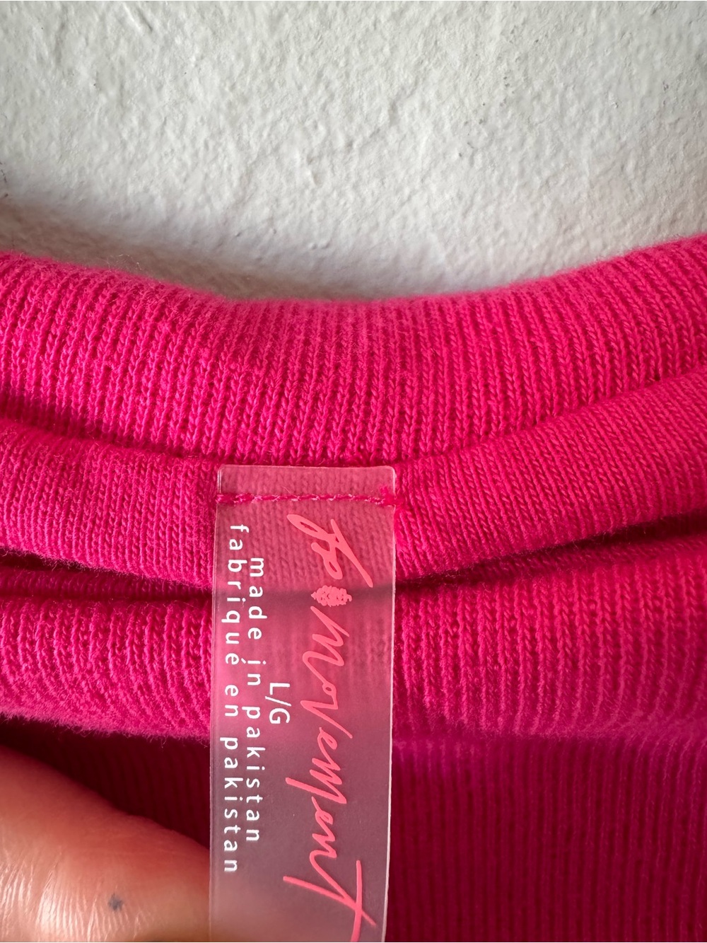 Free People Movement Bright Pink Cropped Bubble Sleeve & Hem Sweatshirt Large - Picture 4 of 6